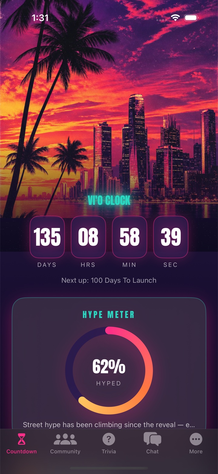 VI'O Clock launch splash artwork